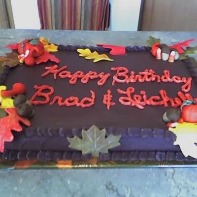 Autumn Birthday Cake