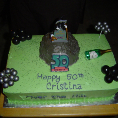 Moms 50Th Over The Hill Cake