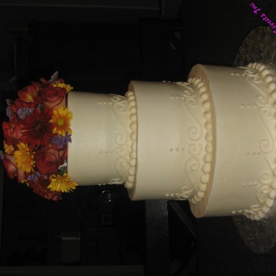 Fall Flower Wedding Tier