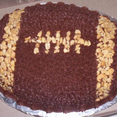 Peanut Butter Football Grooms Cake