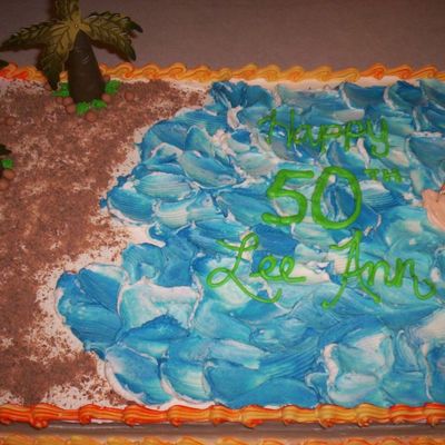 Beach Sheet Cake