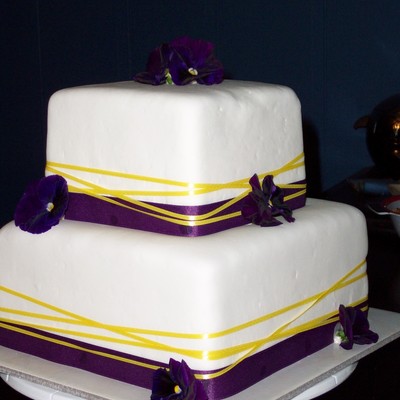 Pansy Cake For Bridal Shower