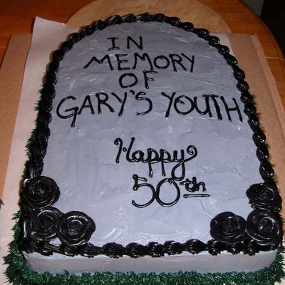 Over The Hill Tomstone Cake