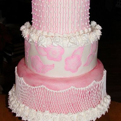 Pink And White Cake