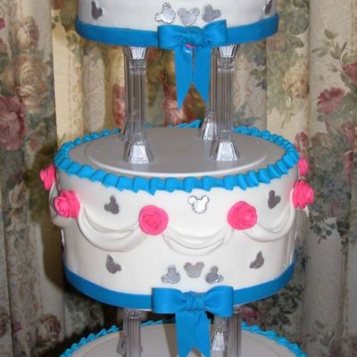 Disney Themed 25Th Wedding Anniverary Cake