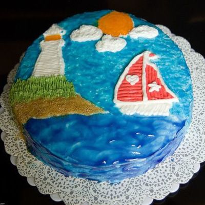 Sailboat And Lighthouse