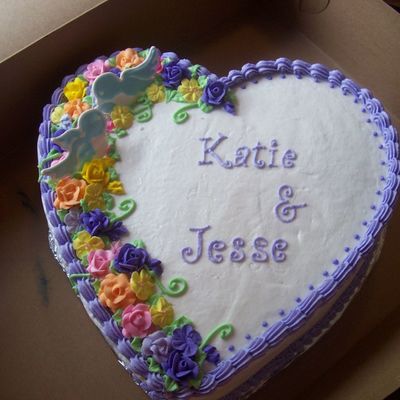 Heart Bridal Shower Cake