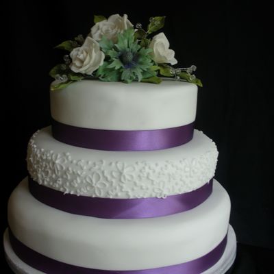 Purple And White Cake
