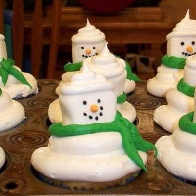 Snowman Cupcakes