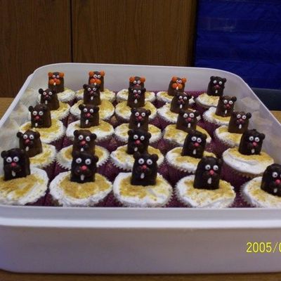 Groundhog Cupcakes
