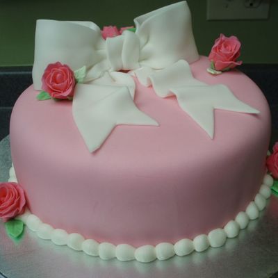 Front View Of Bow Cake