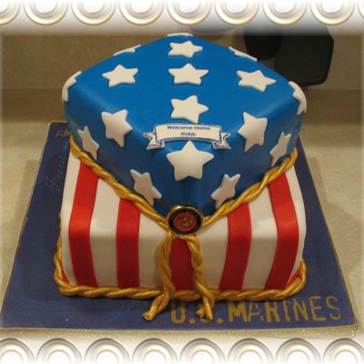 Marine Flag Cake