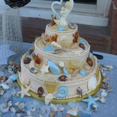 Beach Wedding Cake