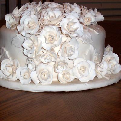 Ivory Anniversary Cake