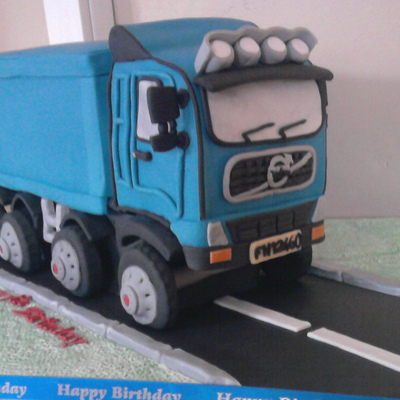 Blue Volvo Lorry