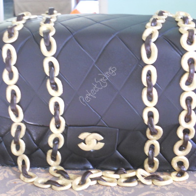 Black Quilted Chanel Bag Birthday Cake