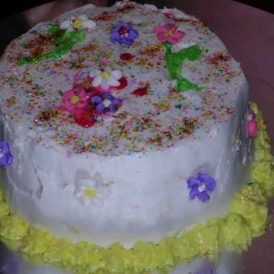 Emily's Cake With Mommy's Drop Flowers.