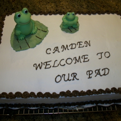 Frog Shower Cake