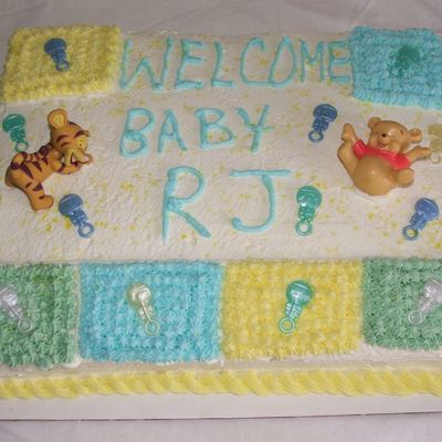 Pooh & Tig's Baby Shower Cake