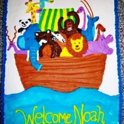 Noah's Ark Sheet Cake