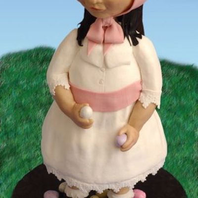 Easter Vintage Doll Cake