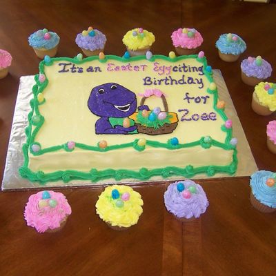 Easter Egg-Citing Barney Birthday