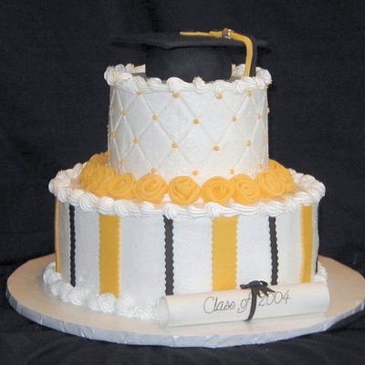 Buttercream With Fondant Accents And Gumpaste Cap & Tassle