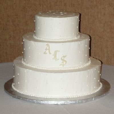 Simple Monogram Cake