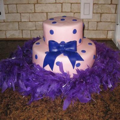 Pink With Purple Poka Dots