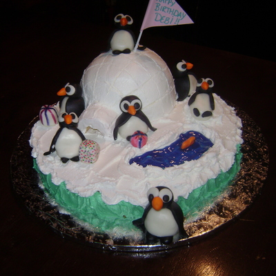 Penguin Birthday Cake