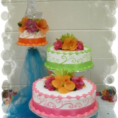 Luau Wedding Cake
