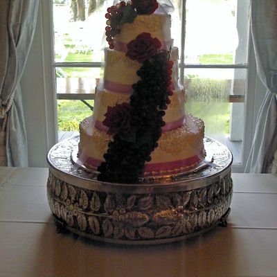 Grapes , Roses, Lavender Ribbon
