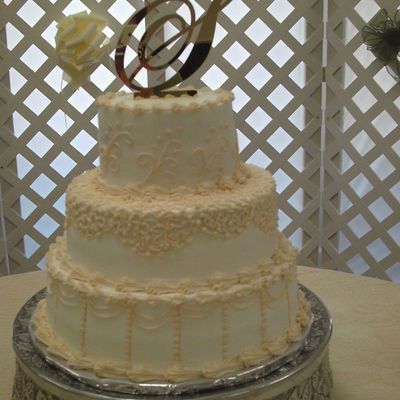 Ivory And White With Monogram