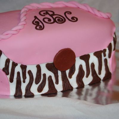 Brown Zebra Purse With Monogram