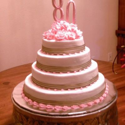 80Th Birthday-Pink And Sage