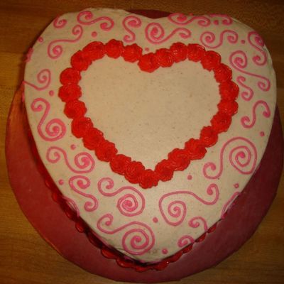 Valentine's Day Heart Cake