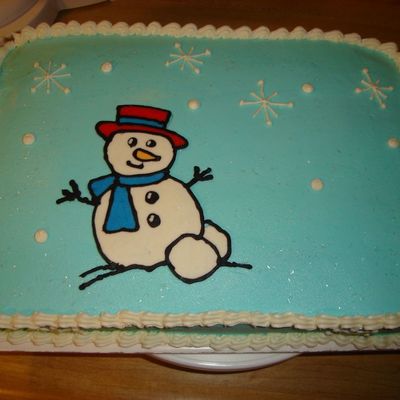 Snowman Cake