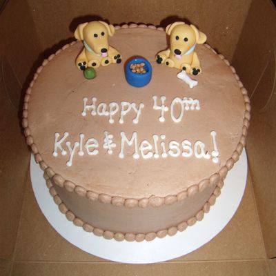 Yellow Lab Birthday Cake