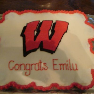 Wisconsin Badger Grad Cake