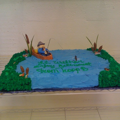 Fishing Retirement Cake