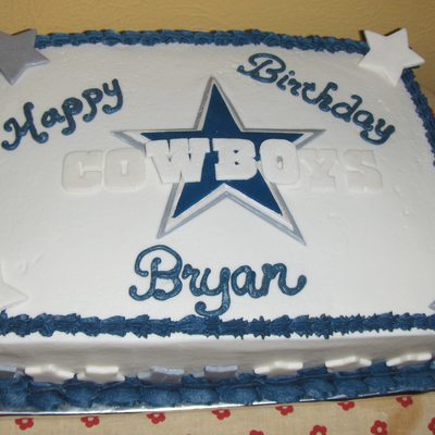 Dallas Cowboys Sheet Cake