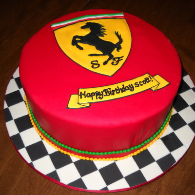 Ferrari Emblem Cake