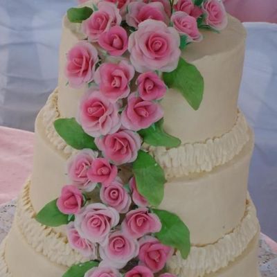 Pink Wedding Cake