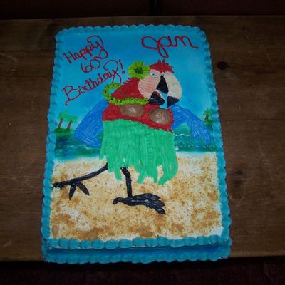 Parrot Head Cake