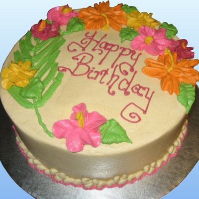 Tropical Flowers In Peanut Butter