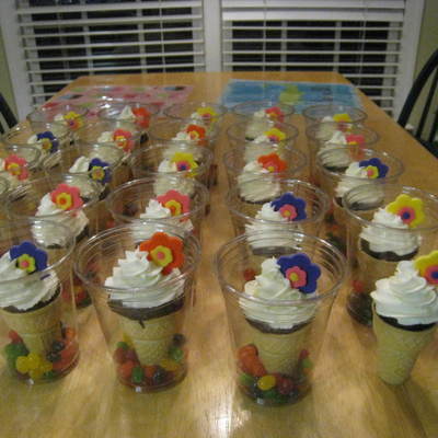 Flower Ice Cream Cone Cupcakes