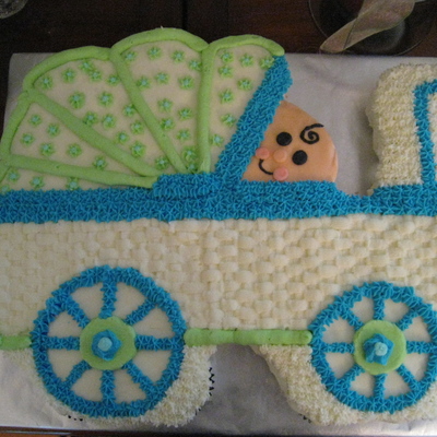 Baby Carriage Cupcake Cake 2