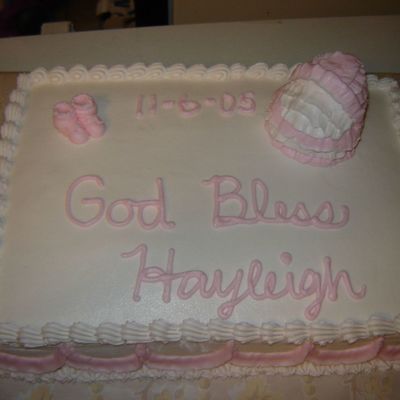 Baptism Cake W/ Bassinett