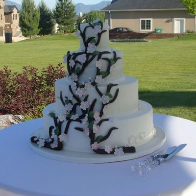 Cherry Blossom Wedding Cake