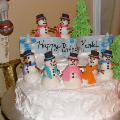 Winter Snowman Cake